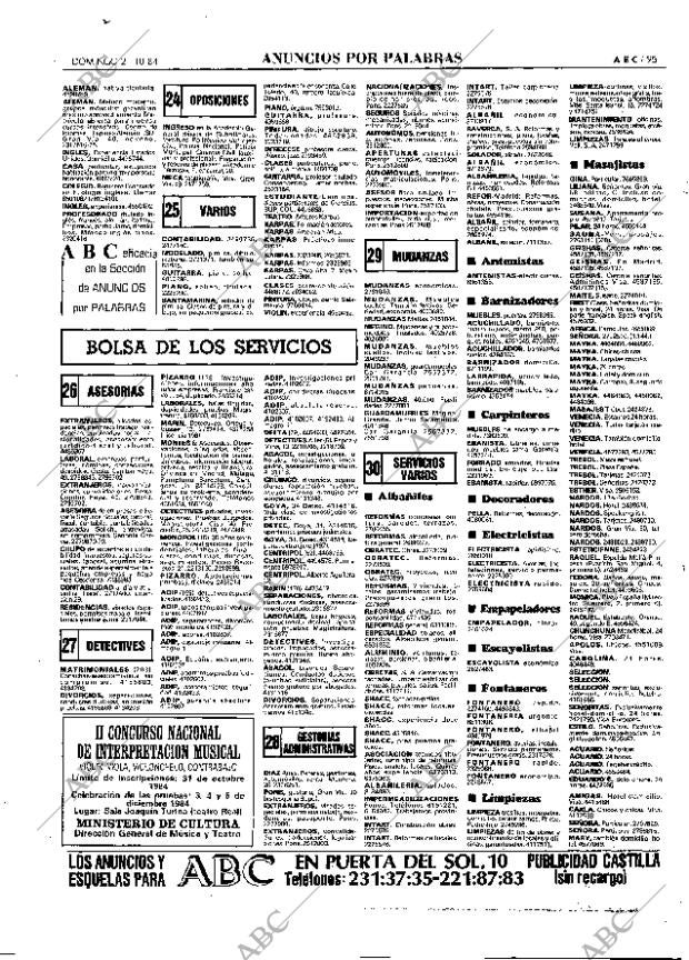 ABC MADRID 21-10-1984 página 95