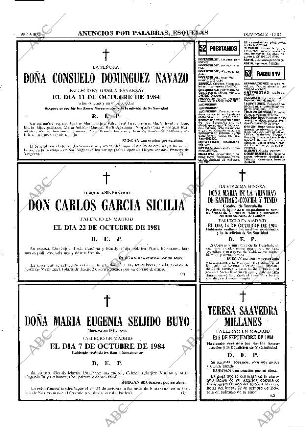 ABC MADRID 21-10-1984 página 98