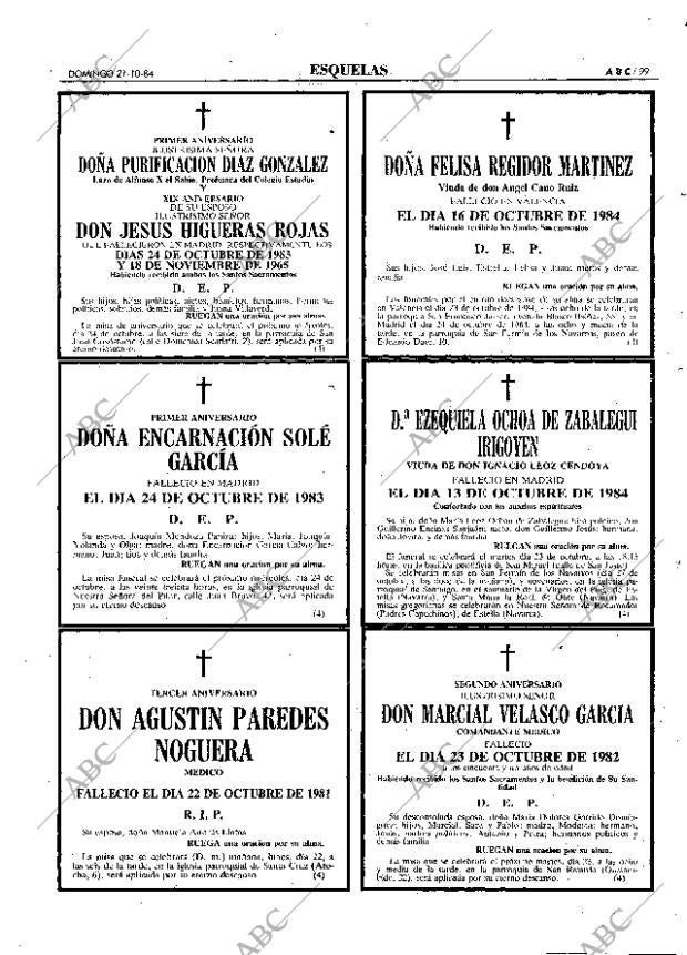 ABC MADRID 21-10-1984 página 99