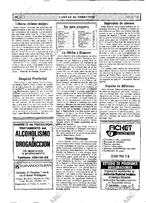 ABC MADRID 22-10-1984 página 10