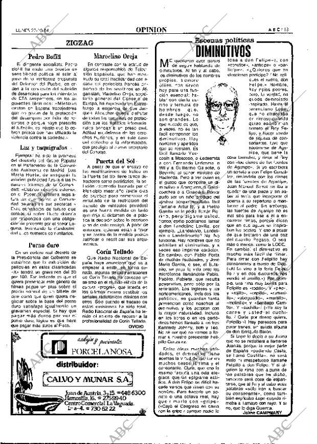 ABC MADRID 22-10-1984 página 13