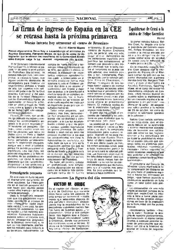 ABC MADRID 22-10-1984 página 15