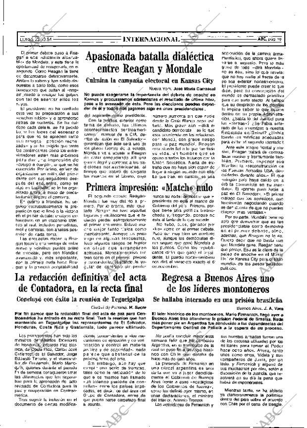 ABC MADRID 22-10-1984 página 19