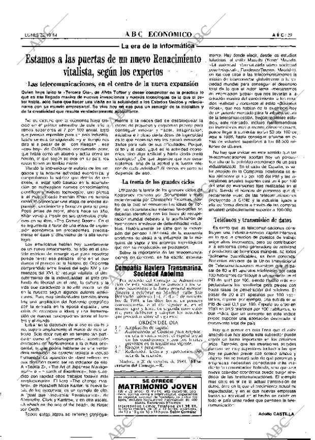 ABC MADRID 22-10-1984 página 39