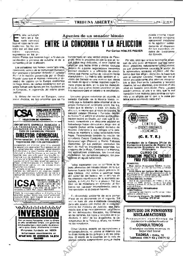 ABC MADRID 22-10-1984 página 42