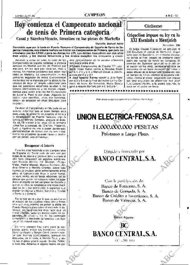 ABC MADRID 22-10-1984 página 55