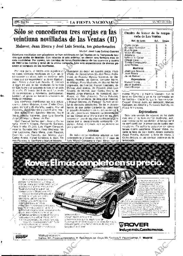 ABC MADRID 22-10-1984 página 58