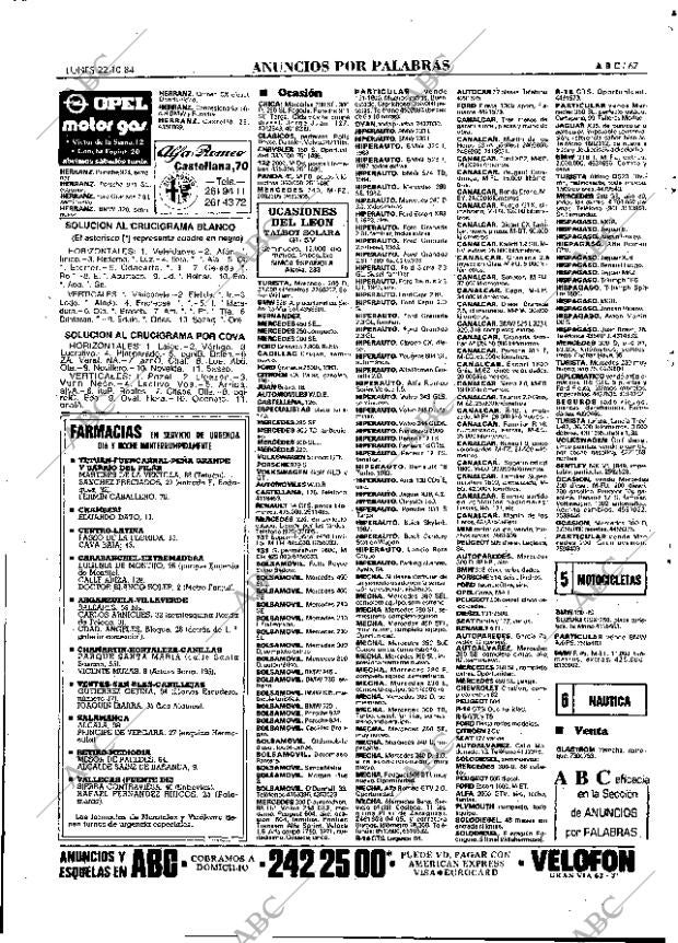 ABC MADRID 22-10-1984 página 67
