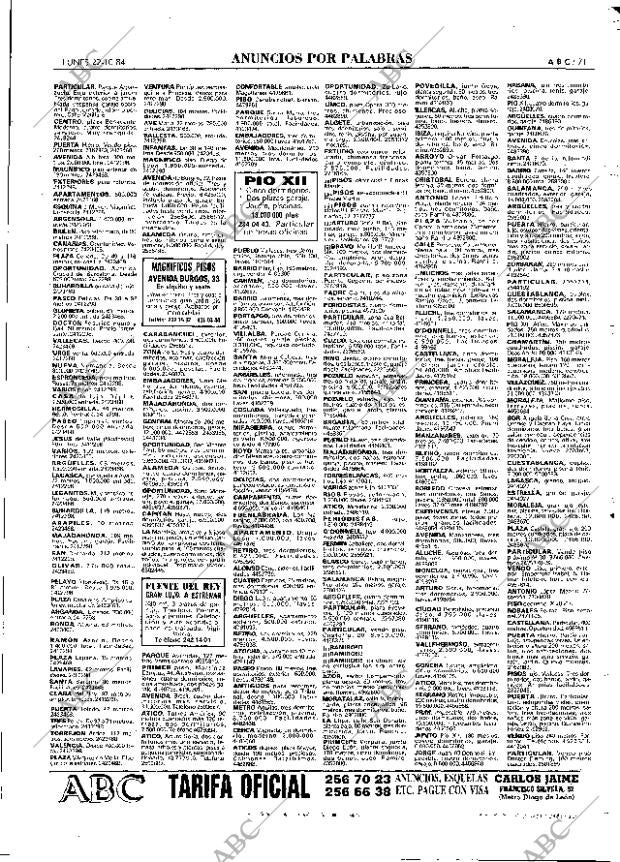 ABC MADRID 22-10-1984 página 71
