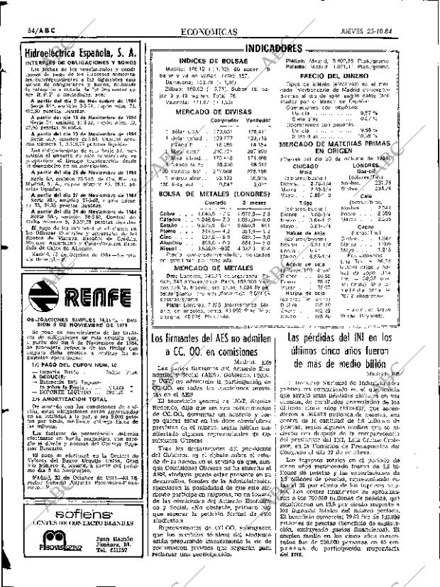 ABC SEVILLA 25-10-1984 página 54