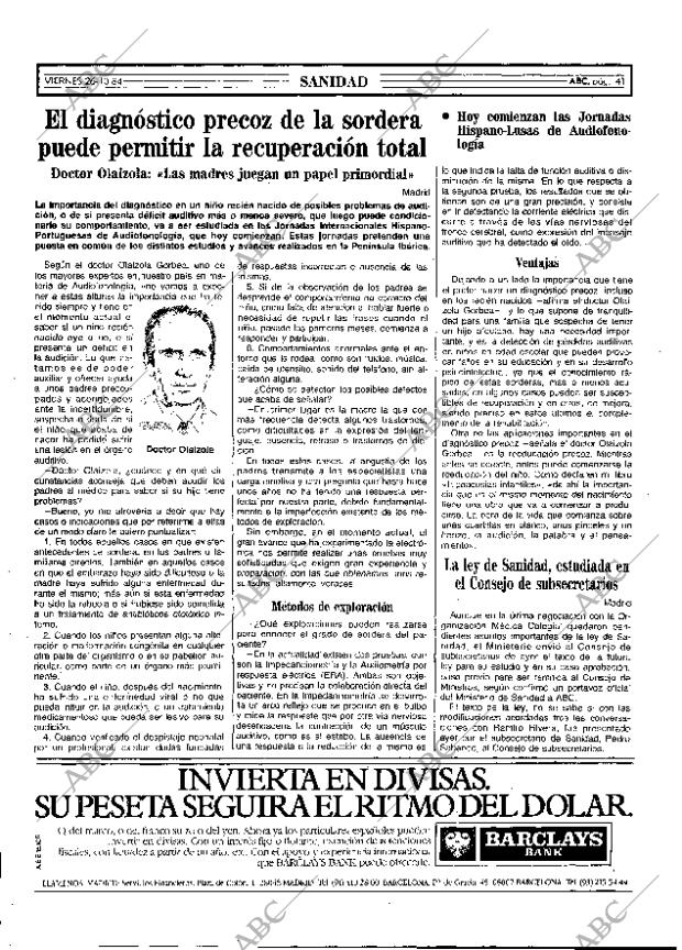 ABC MADRID 26-10-1984 página 41