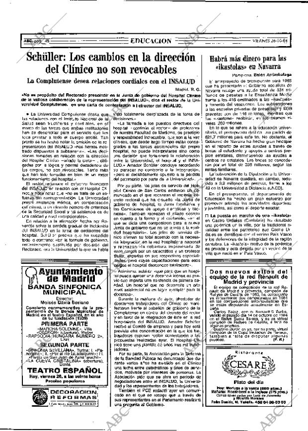 ABC MADRID 26-10-1984 página 48