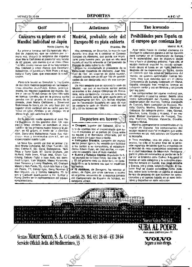 ABC MADRID 26-10-1984 página 67