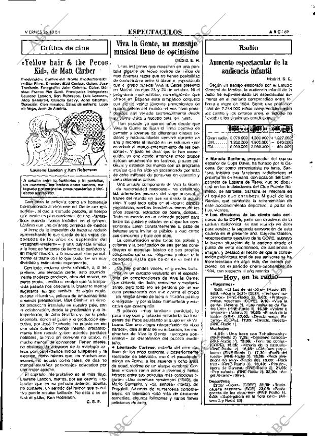 ABC MADRID 26-10-1984 página 69
