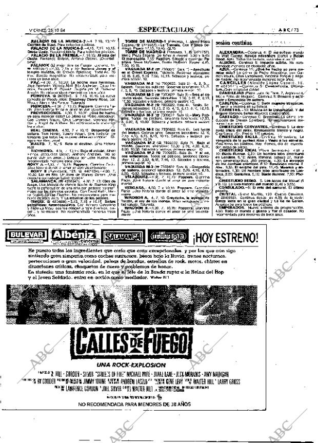 ABC MADRID 26-10-1984 página 73