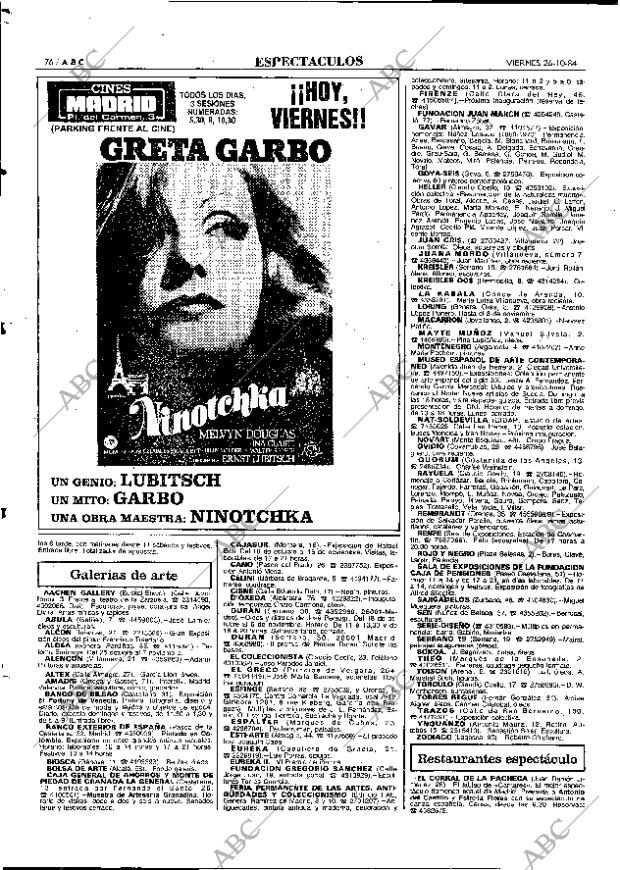 ABC MADRID 26-10-1984 página 76