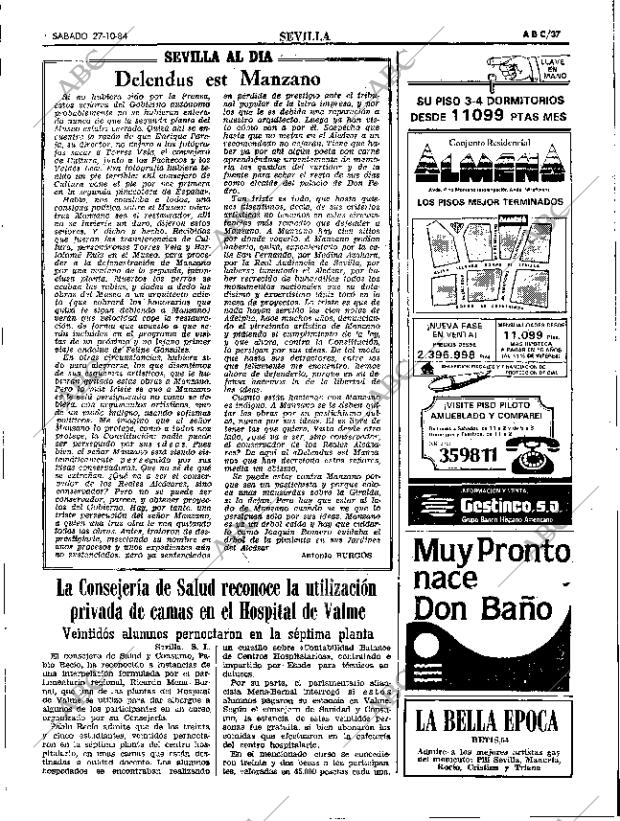 ABC SEVILLA 27-10-1984 página 37