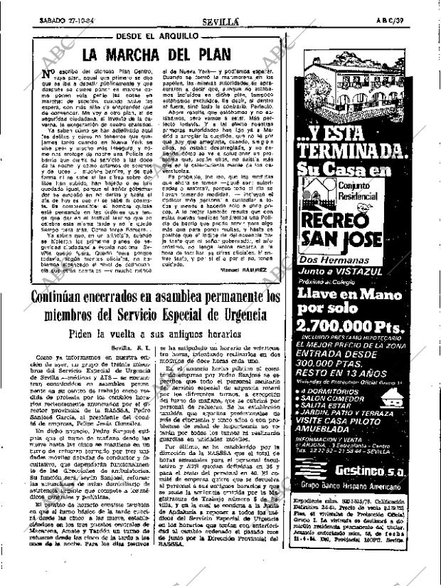 ABC SEVILLA 27-10-1984 página 39