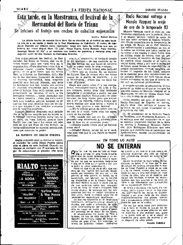 ABC SEVILLA 27-10-1984 página 54