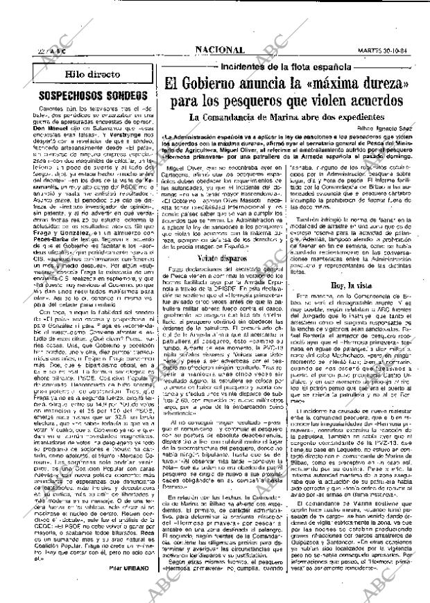 ABC MADRID 30-10-1984 página 22