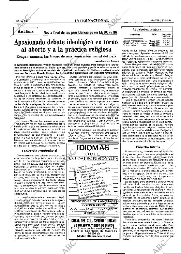 ABC MADRID 30-10-1984 página 28