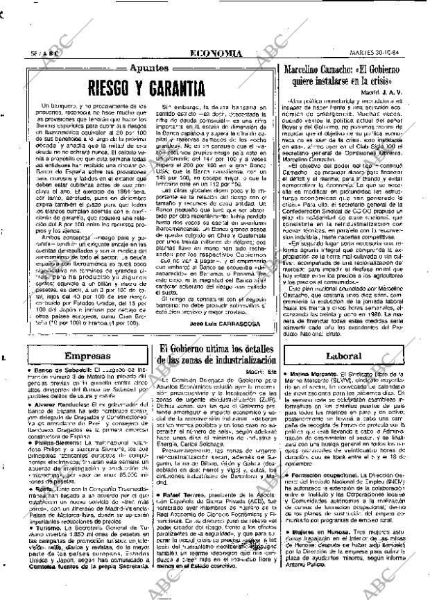 ABC MADRID 30-10-1984 página 58