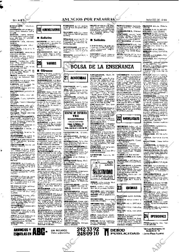 ABC MADRID 30-10-1984 página 86