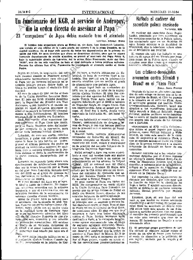 ABC SEVILLA 31-10-1984 página 26