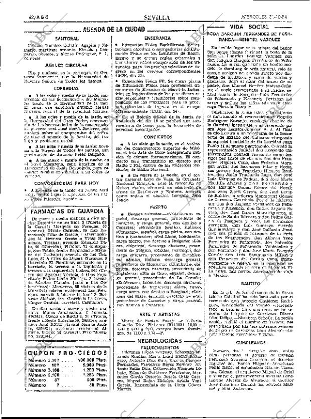 ABC SEVILLA 31-10-1984 página 42