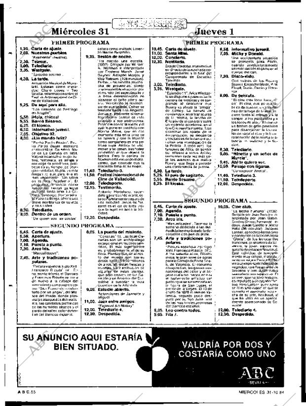 ABC SEVILLA 31-10-1984 página 86