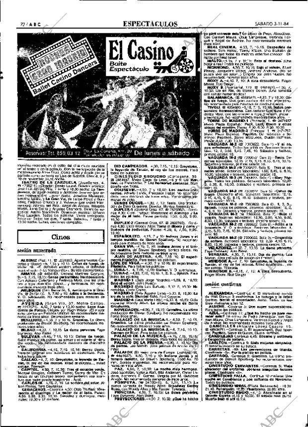 ABC MADRID 03-11-1984 página 72