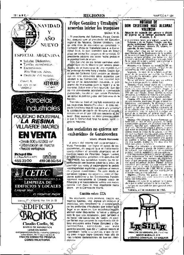 ABC MADRID 06-11-1984 página 28