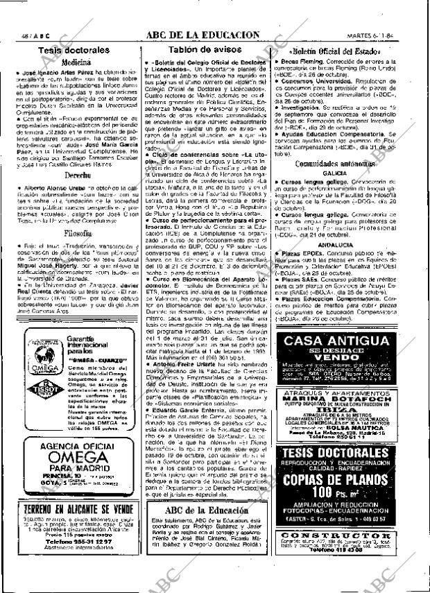 ABC MADRID 06-11-1984 página 48