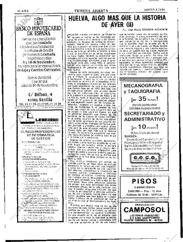 ABC SEVILLA 06-11-1984 página 42