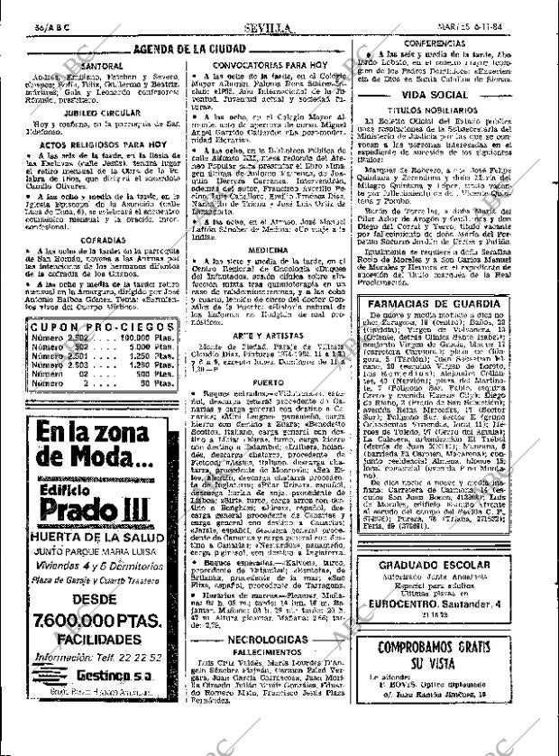 ABC SEVILLA 06-11-1984 página 56