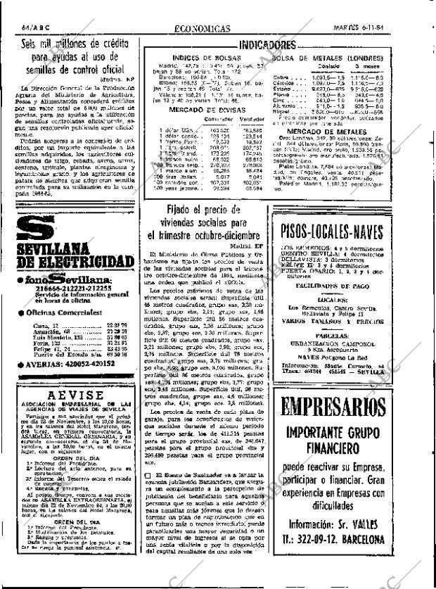 ABC SEVILLA 06-11-1984 página 64