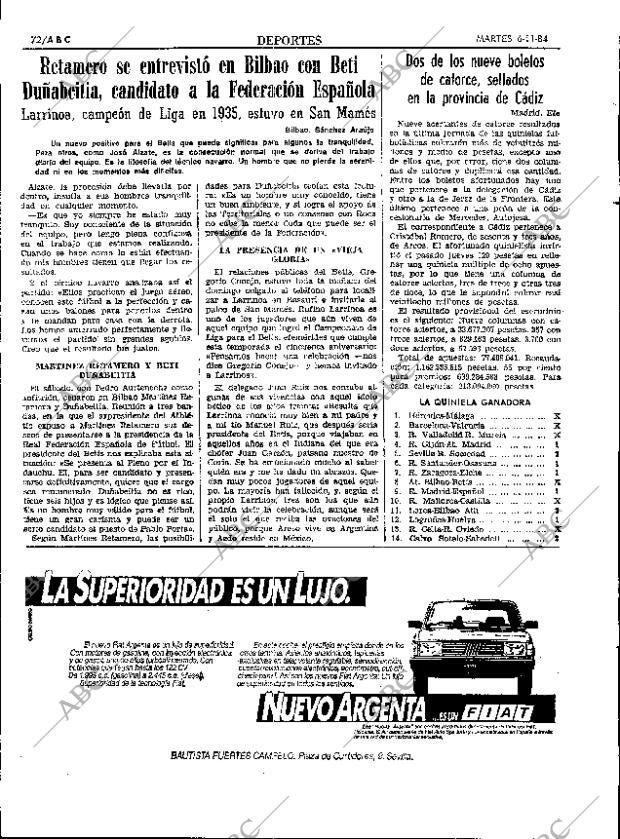 ABC SEVILLA 06-11-1984 página 72