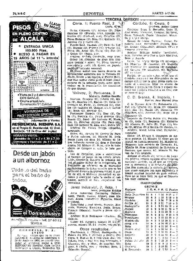 ABC SEVILLA 06-11-1984 página 76