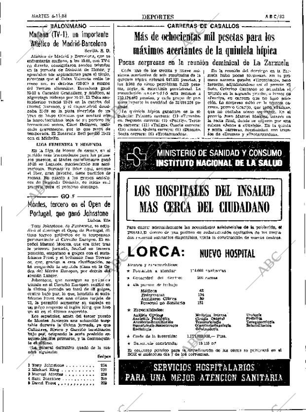 ABC SEVILLA 06-11-1984 página 83
