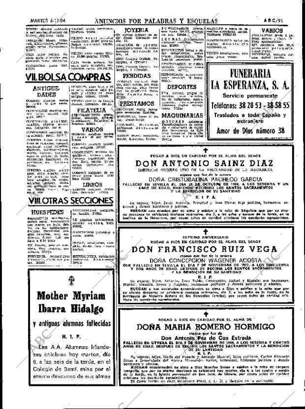 ABC SEVILLA 06-11-1984 página 91