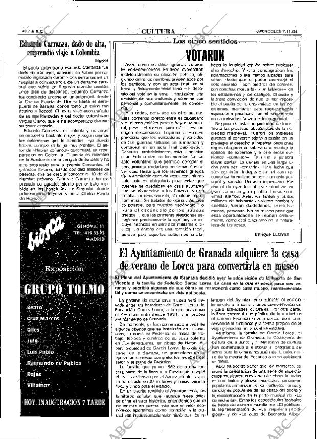 ABC MADRID 07-11-1984 página 42