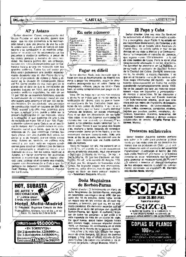 ABC MADRID 08-11-1984 página 14