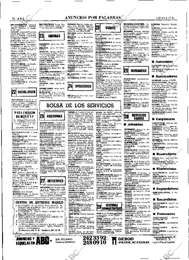 ABC MADRID 08-11-1984 página 92
