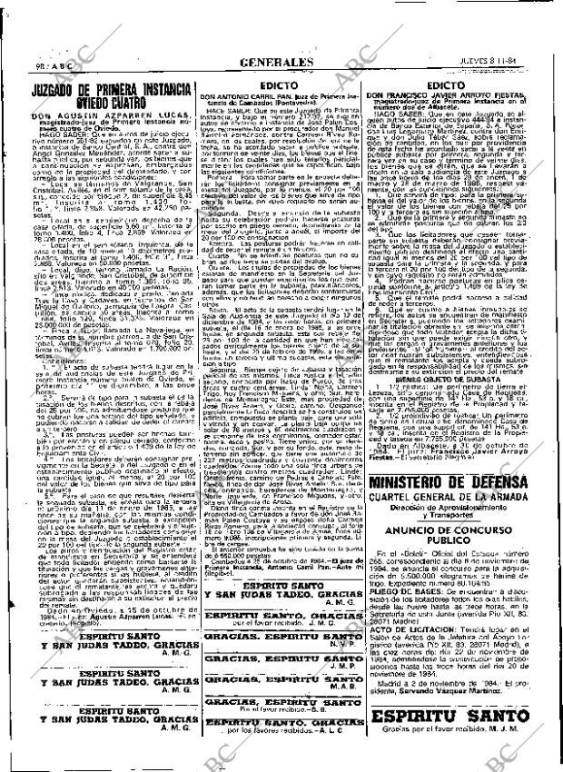 ABC MADRID 08-11-1984 página 98