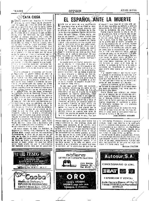 ABC SEVILLA 08-11-1984 página 18