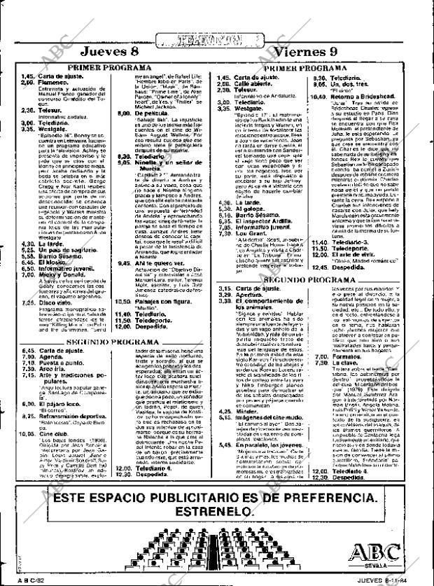 ABC SEVILLA 08-11-1984 página 82