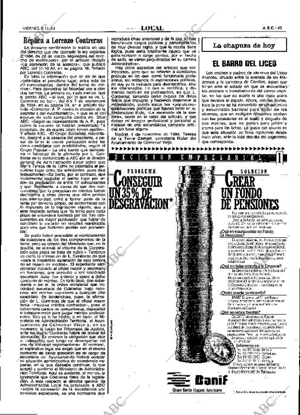 ABC MADRID 09-11-1984 página 45