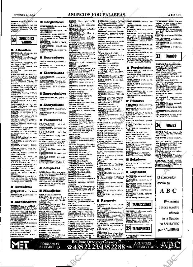 ABC MADRID 09-11-1984 página 83