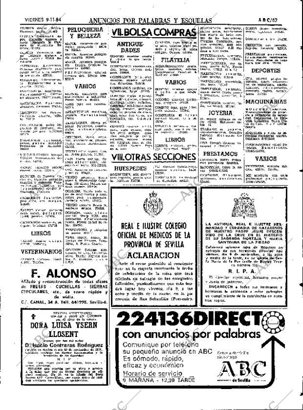ABC SEVILLA 09-11-1984 página 63