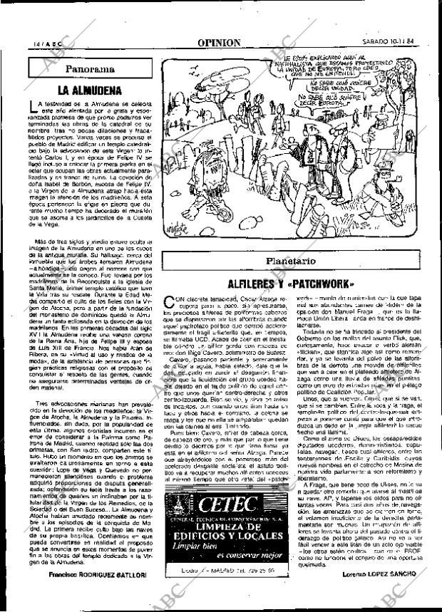ABC MADRID 10-11-1984 página 14